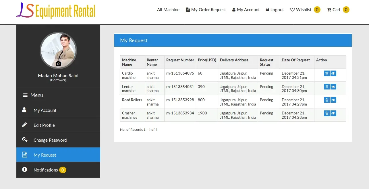 Borrow Listings