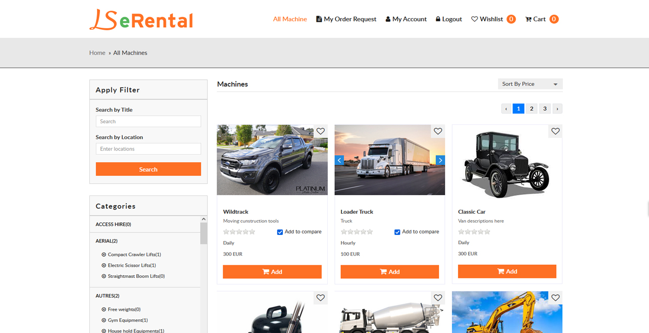 Search Equipment/ List Equipment