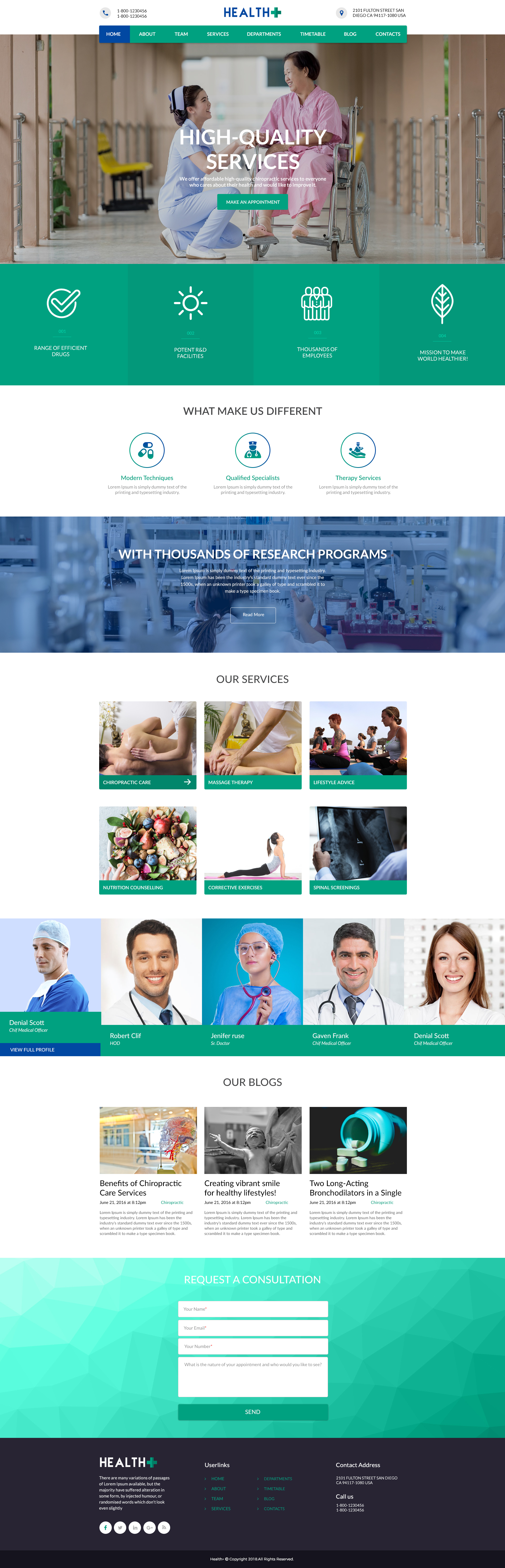 Health Plus Website Template
