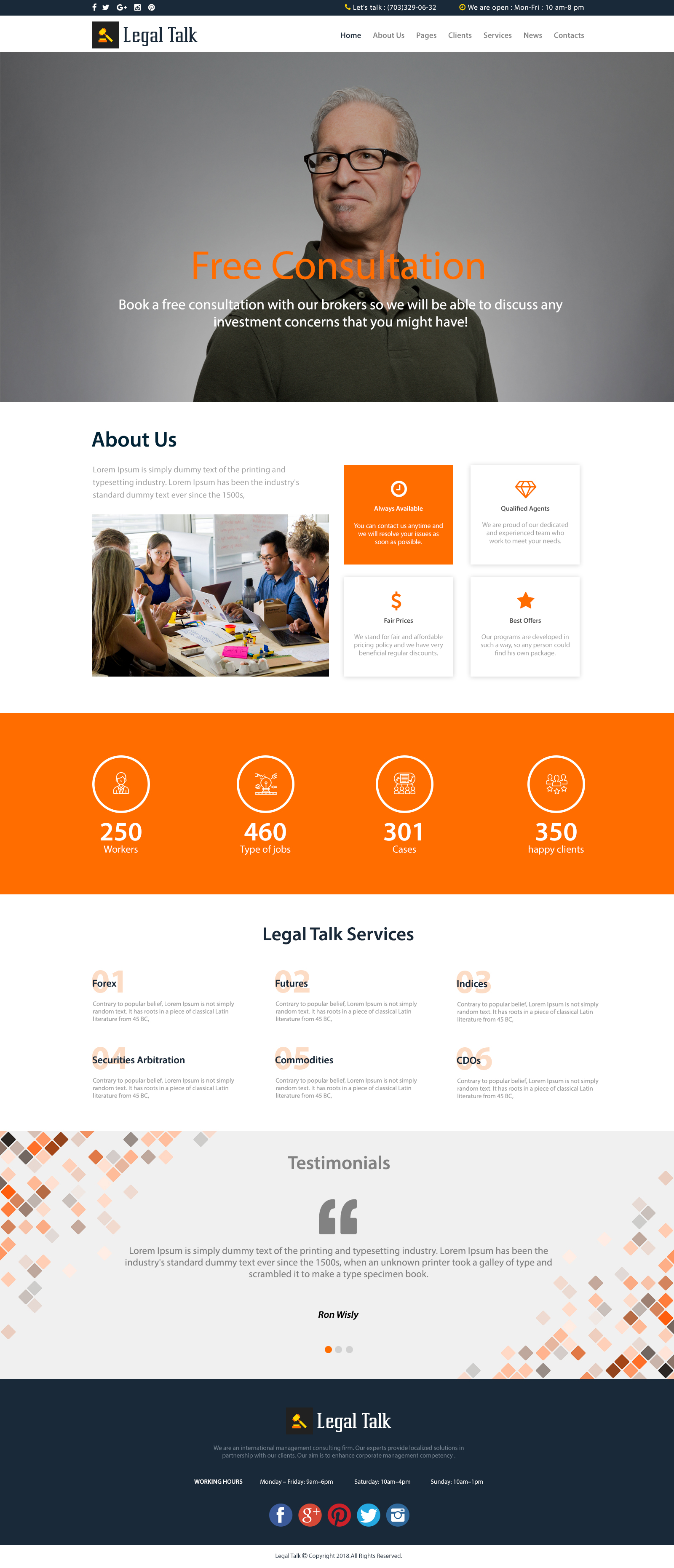 Legal Talk Website Template