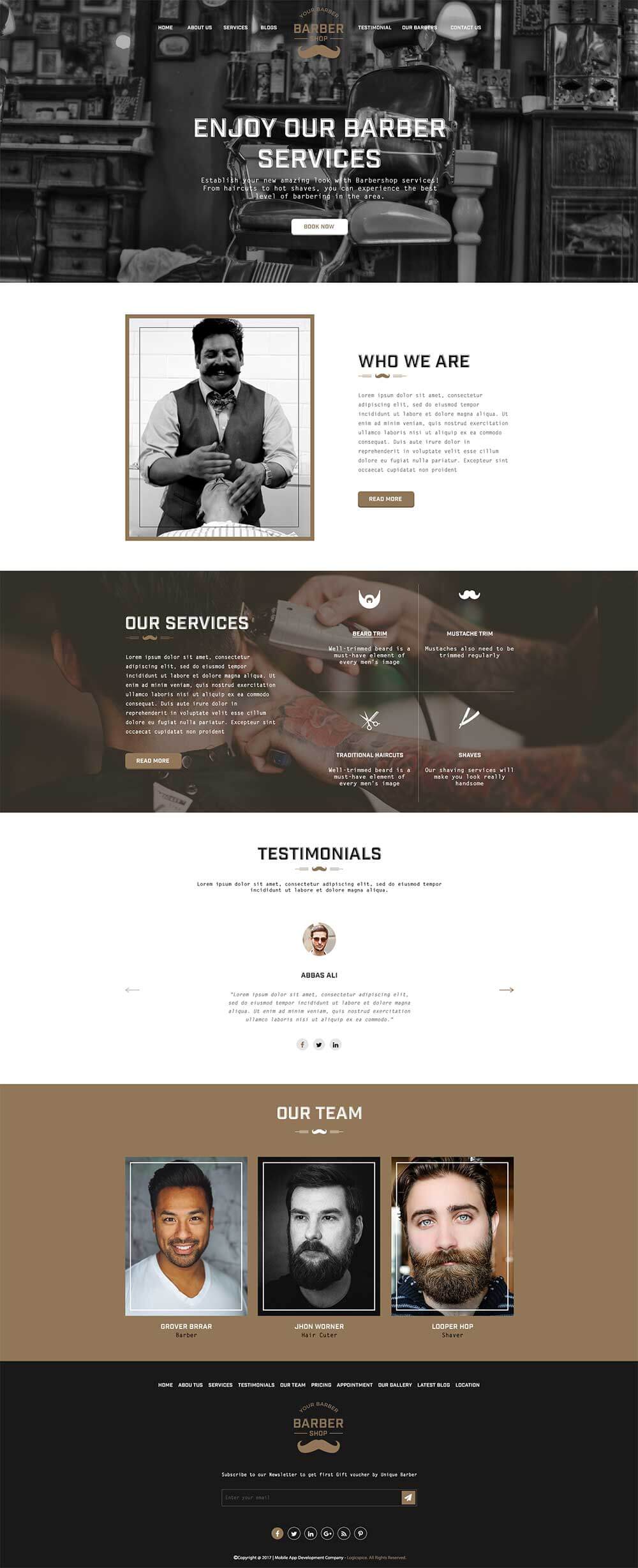 Your Barber Website Template