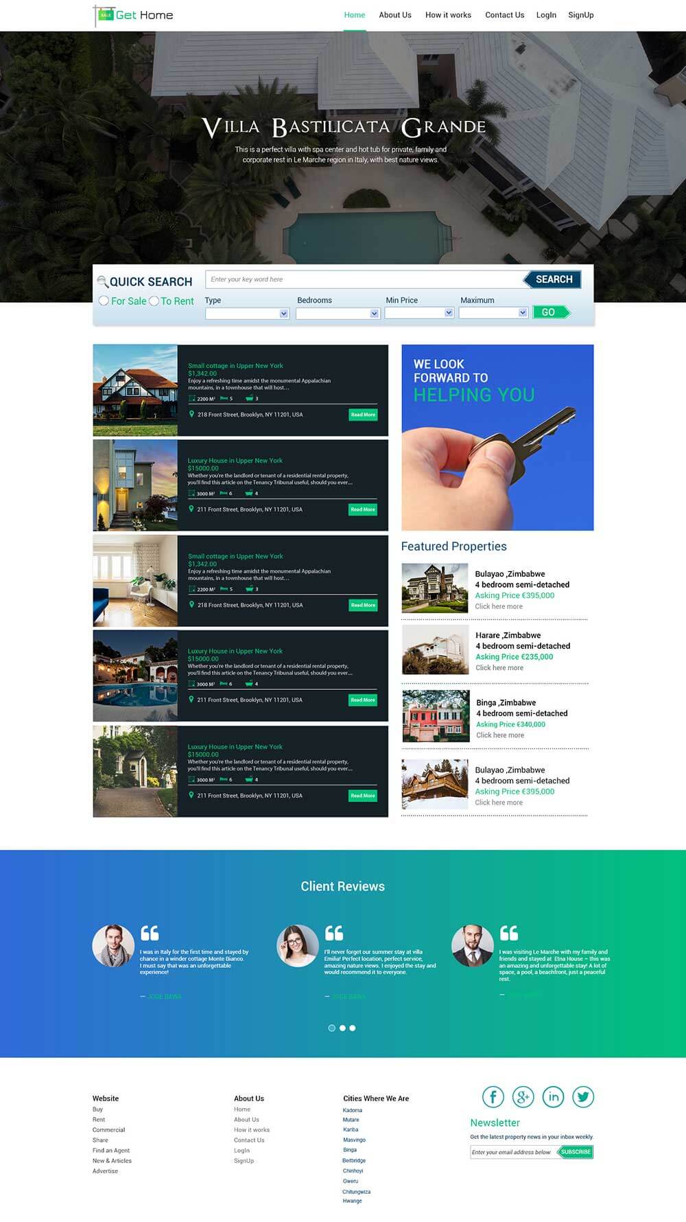 Get Home Website Template