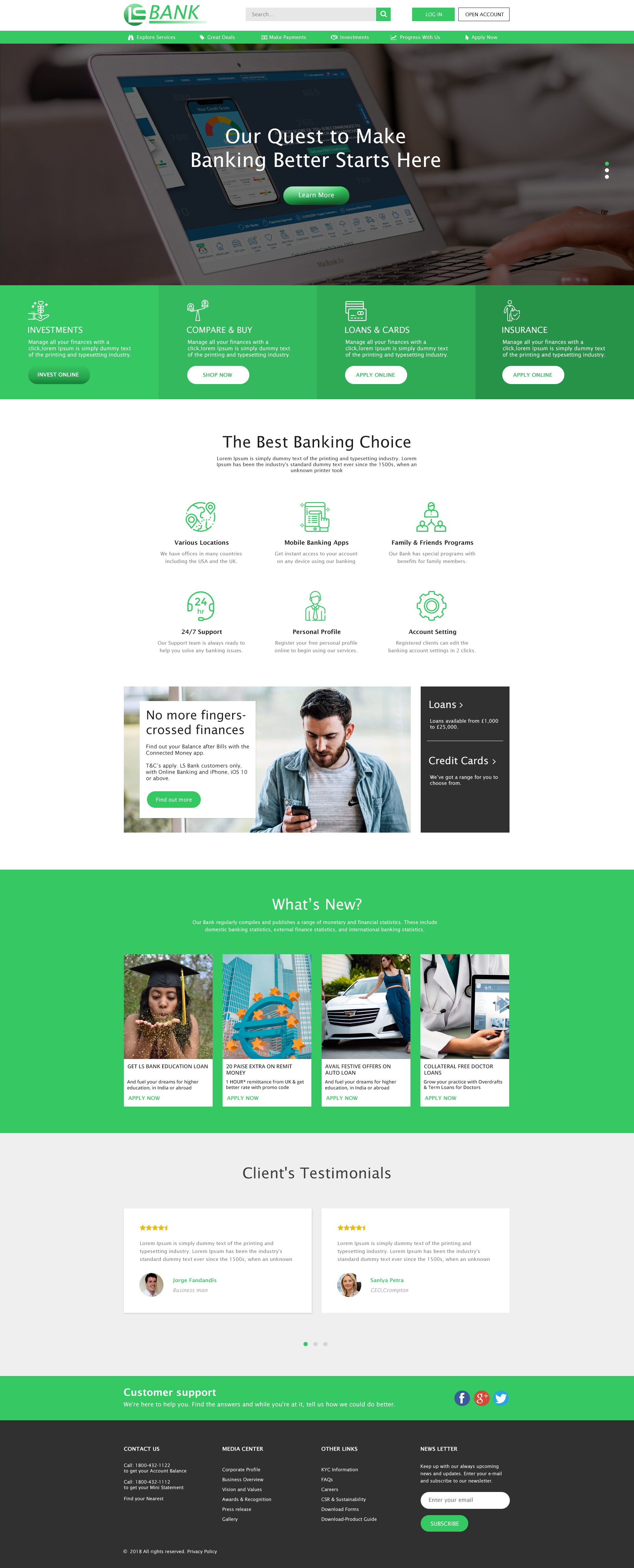LS Bank Website Template