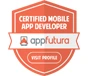 LogicSpice AppFutura certified mobile app developer badge