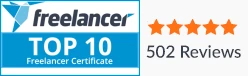 LogicSpice Freelancer top 10 certificate badge