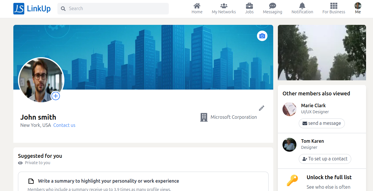linkedin_clone_Profile